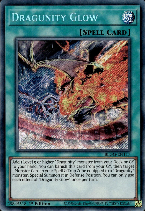 Yugioh - Dragunity Glow *Secret Rare* BLGG-EN117 (NM)