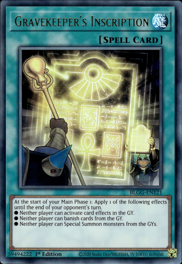 Yugioh - Gravekeeper's Inscription *Ultra Rare* BLGG-EN121 (NM)