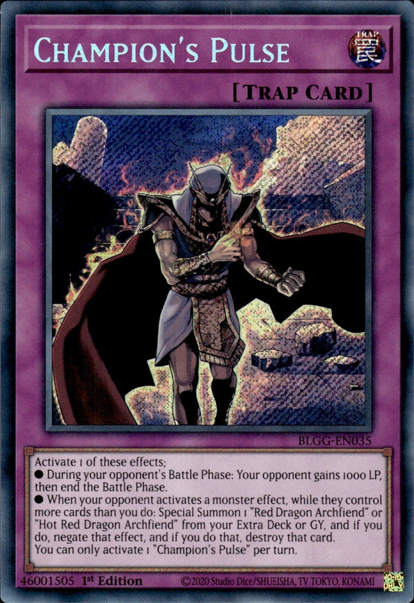 Yugioh - Champion's Pulse *Secret Rare* BLGG-EN035 (NM)