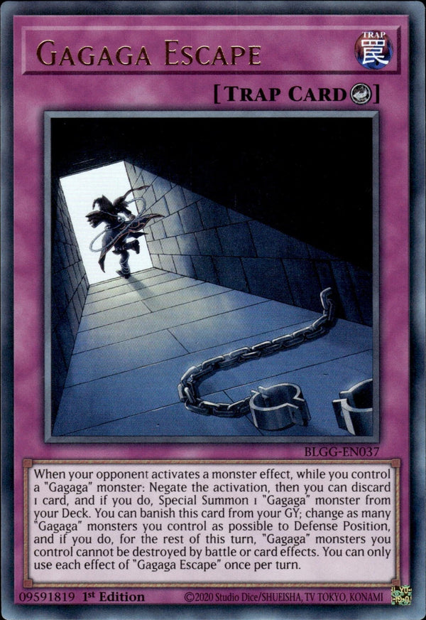 Yugioh - Gagaga Escape *Ultra Rare* BLGG-EN037 (NM)