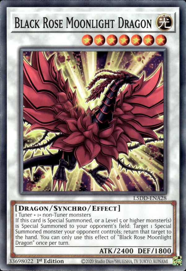 Yugioh - Black Rose Moonlight Dragon *Common* L5DD-ENA28 (NM)