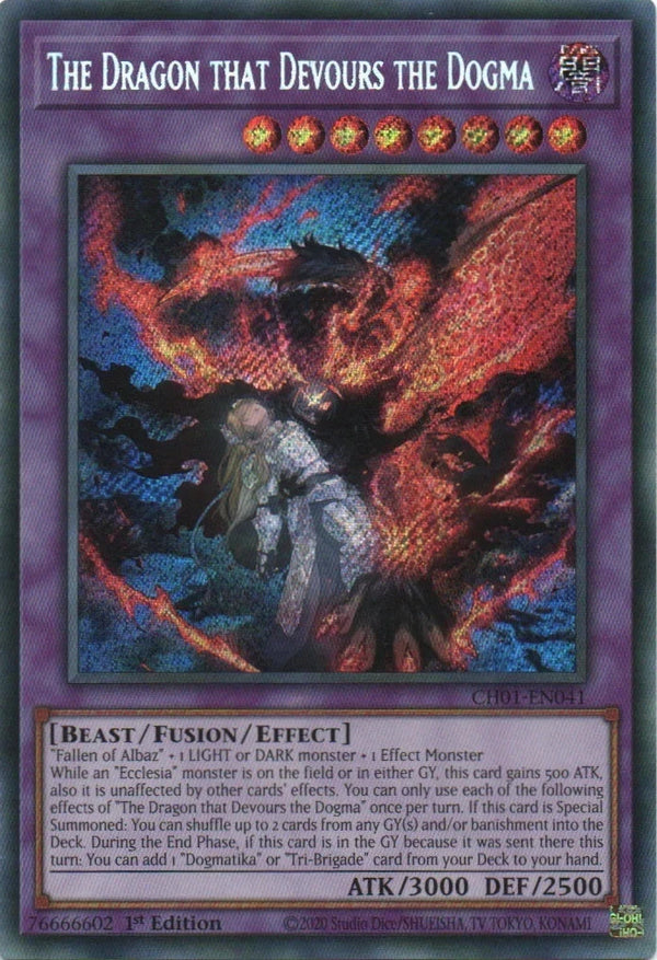 Yugioh - The Dragon That Devours The Dogma *Secret Rare* CH01-EN041 (NM)