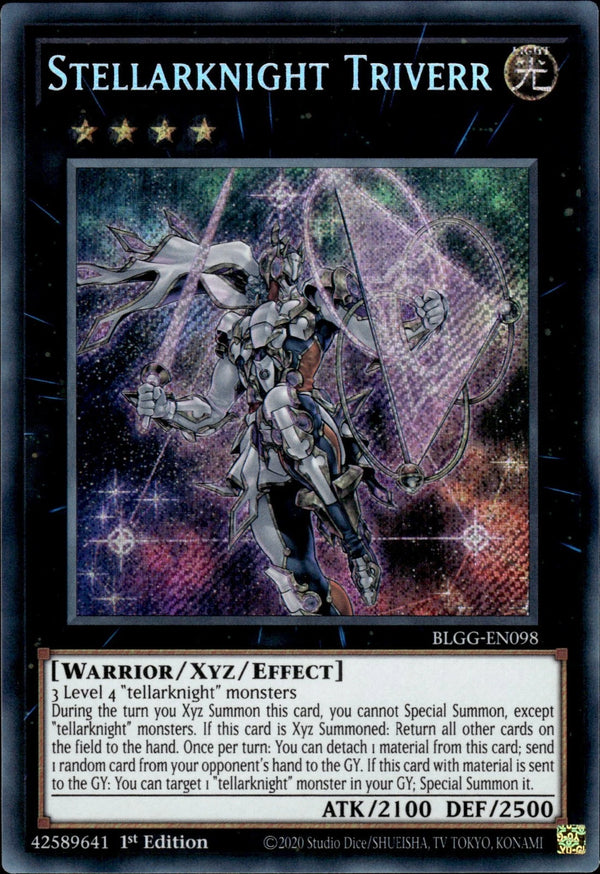 Yugioh - Stellarknight Triverr *Secret Rare* BLGG-EN098 (NM)