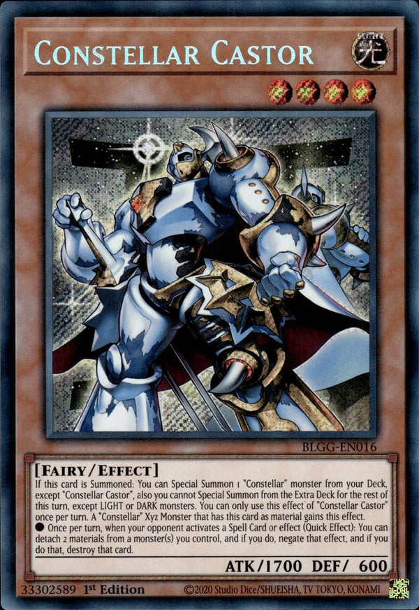 Yugioh - Constellar Castor *Secret Rare* BLGG-EN016 (NM)