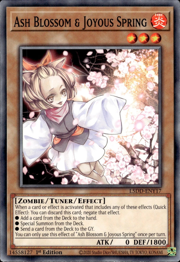 Yugioh - Ash Blossom & Joyous Spring *Common* L5DD-ENY17 (NM)