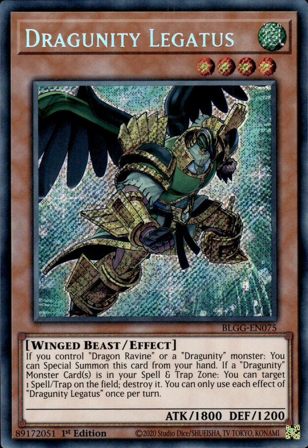 Yugioh - Dragunity Legatus *Secret Rare* BLGG-EN075 (NM)