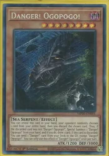 Yugioh - Danger! Ogopogo! *Prismatic Secret Rare* MP20-EN001 (NM)