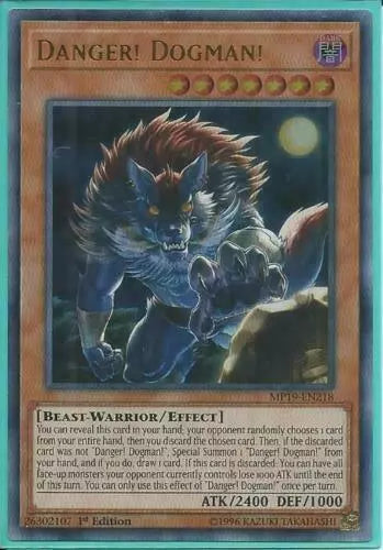 Yugioh Card - Danger! Dogman! *Ultra Rare* MP19-EN218 (NM)