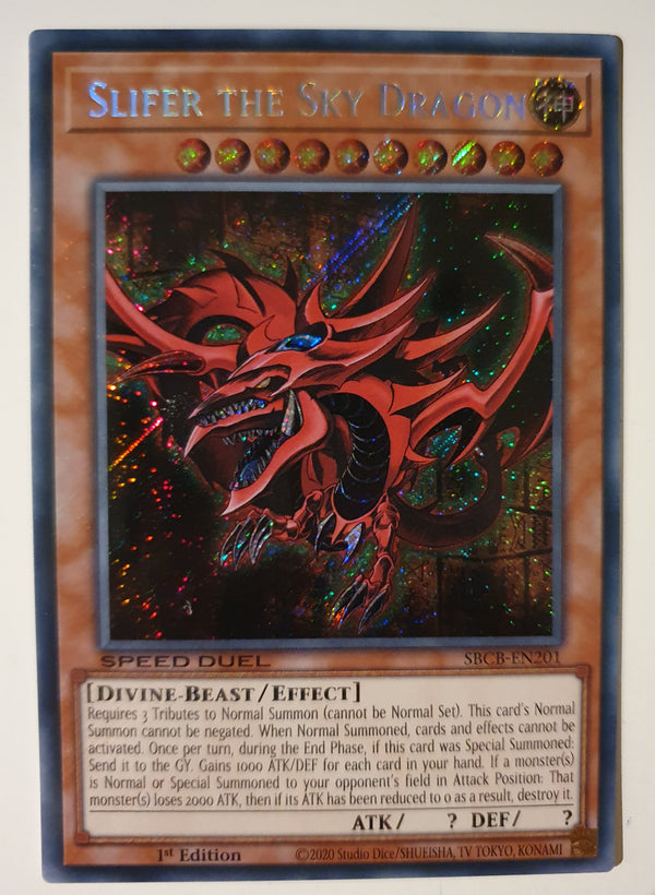 Yugioh - Slifer the Sky Dragon *Secret Rare* SBCB-EN201 (NM)