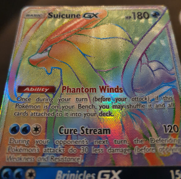 Pokemon - Suicune GX *Secret Rare* Lost Thunder 220/214 (NM)