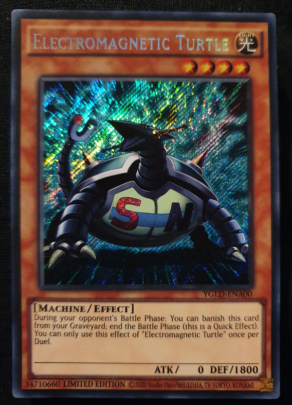 Yugioh - Electromagnetic Turtle *Secret Rare* YGLD-ENA00 (NM/M)