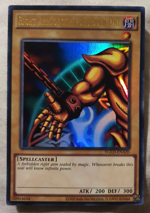 Yugioh - Right Arm of the Forbidden One *Ultra Rare* YGLD-ENA20 (NM)
