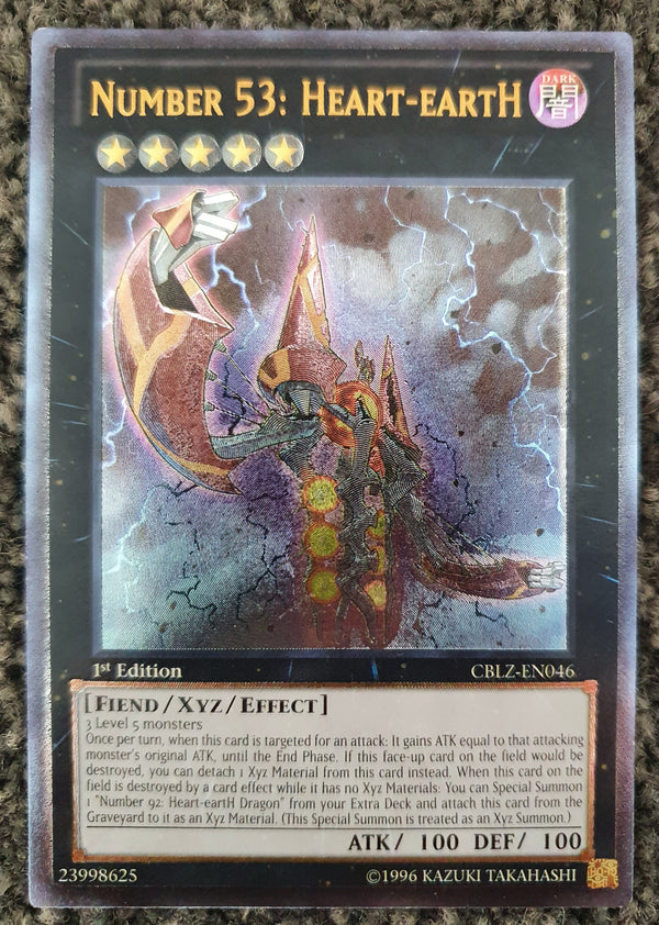 Yugioh - Number 53: Heart-eartH *Ultimate Rare* CBLZ-EN046
(NM)