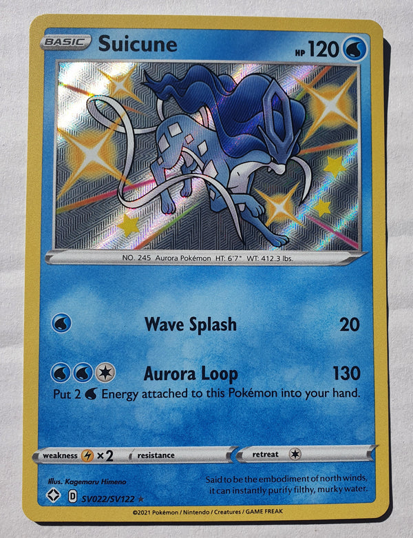Pokemon - Suicune *Shiny Holo Rare* Shining Fates SV022/SV122 (NM)