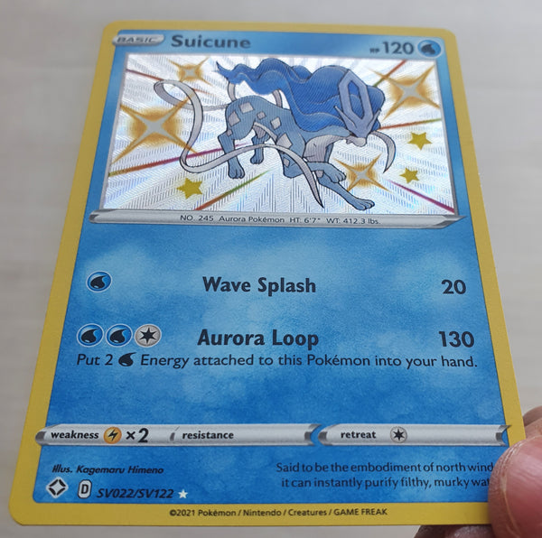 Pokemon - Suicune *Shiny Holo Rare* Shining Fates SV022/SV122 (NM)