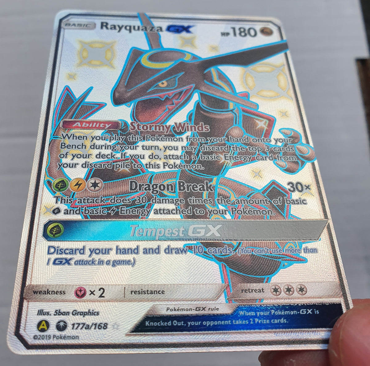 Rayquaza GX 177a/168 Ultra Rare Shiny Pokemon Card Hidden Fates Pokemon TCG  NM