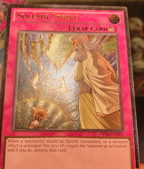 Yugioh - Solemn Strike *Ultimate Rare* OP04-EN003 (NM)