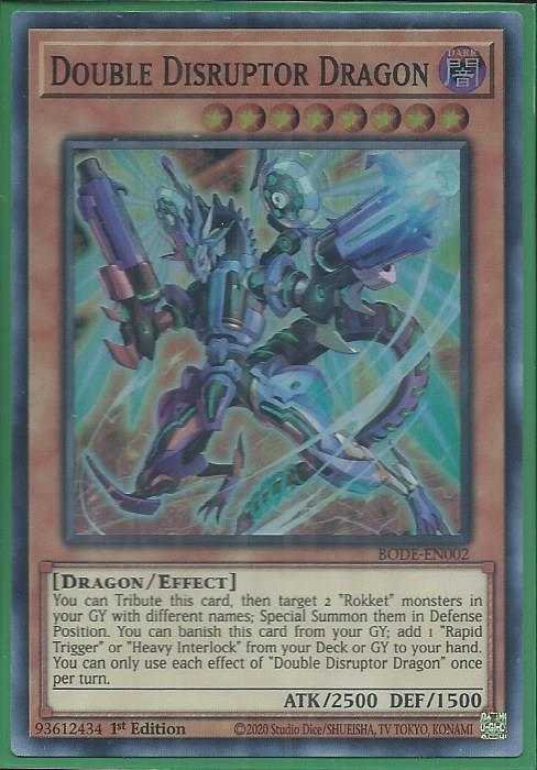 Yugioh - Double Disrupter Dragon *Super Rare* BODE-EN002 (NM/M)