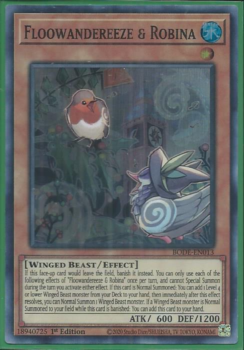 Yugioh - Floowandereeze & Robina *Super Rare* BODE-EN013 (NM/M)
