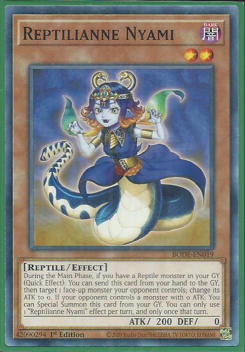 Yugioh - Reptilianne Nyami *Common* BODE-EN019 (NM/M)