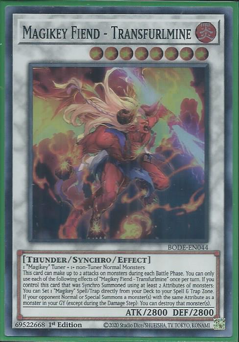 Yugioh - Magikey Fiend – Transfurlmine *Super Rare* BODE-EN044 (NM/M)