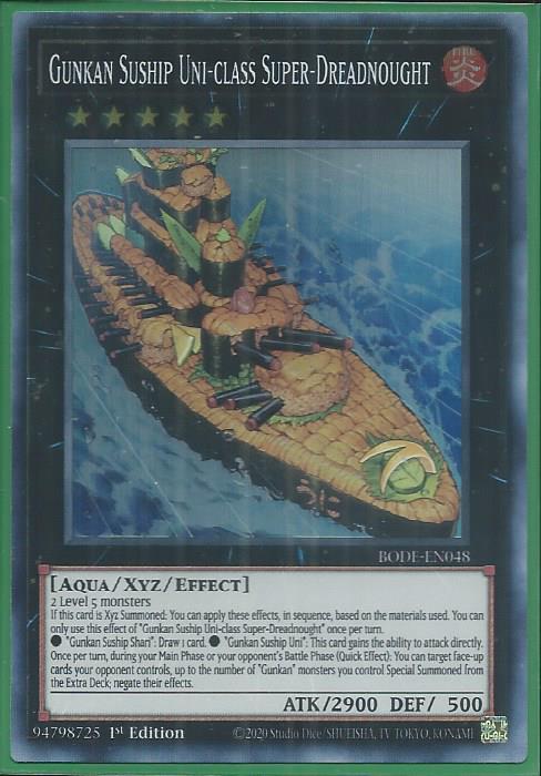 Yugioh - Gunkan Suship Uni-class Super-Dreadnought *SR* BODE-EN048 (NM/M)