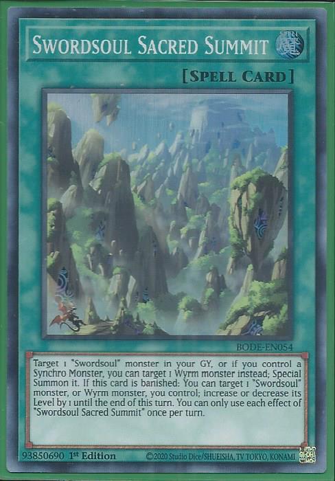 Yugioh - Swordsoul Sacred Summit *Super Rare* BODE-EN054 (NM/M)