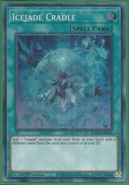 Yugioh - Icejade Cradle *Super Rare* BODE-EN056 (NM)