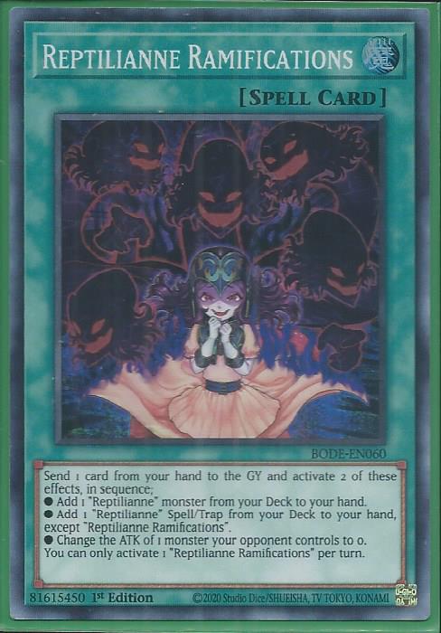 Yugioh - Reptilianne Ramifications *Super Rare* BODE-EN060 (NM/M)