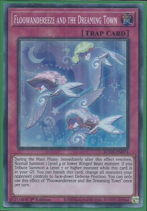 Yugioh - Floowandereeze and the Dreaming Town *Super Rare* BODE-EN074 (NM/M)