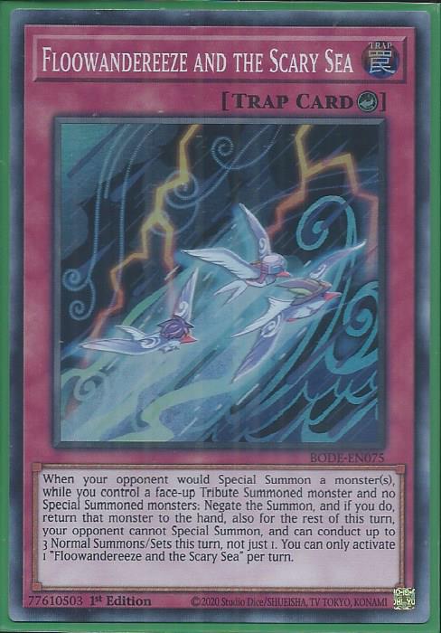 Yugioh - Floowandereeze and the Scary Sea *Super Rare* BODE-EN075 (NM/M)