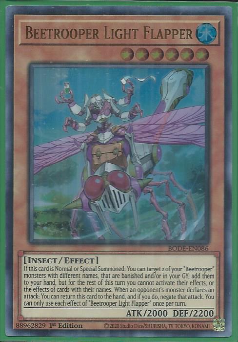 Yugioh - Beetrooper Light Flapper *Ultra Rare* BODE-EN086 (NM/M)