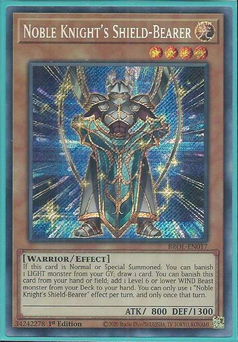 Yugioh - Noble Knights Shield-Bearer *Secret Rare* BROL-EN017 (NM/M)