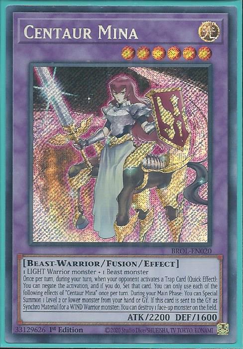 Yugioh - Centaur Mina *Secret Rare* BROL-EN020 (NM/M)