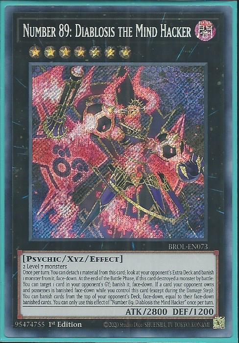 Yugioh - Number 89: Diablosis the Mind Hacker *Secret Rare* BROL-EN073 (NM/M)