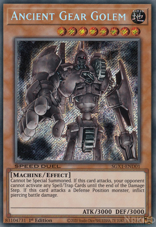 Yugioh - Ancient Gear Golem *Secret Rare* SGX1-END01 (NM)
