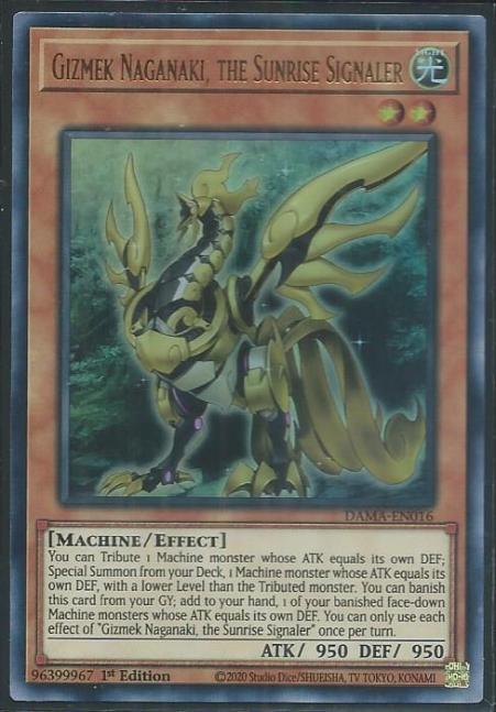 Yugioh - Gizmek Naganaki, the Sunrise Signaler *Ultra Rare* DAMA-EN016 (NM/M)