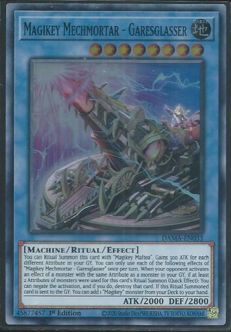 Yugioh - Magikey Mechmortar - Garesglasser *Super Rare* DAMA-EN033 (NM/M)