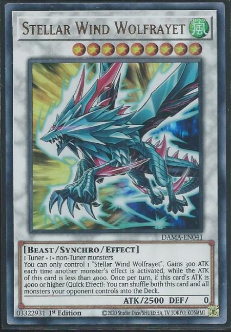 Yugioh - Stellar Wind Wolfrayet *Ultra Rare* DAMA-EN041 (NM/M)