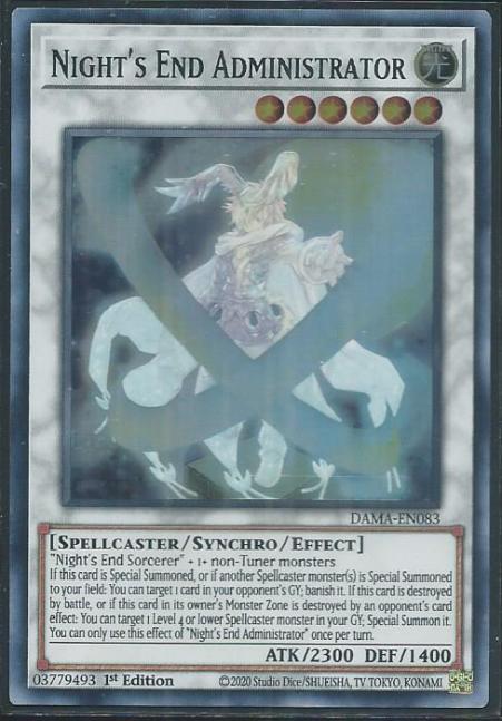 Yugioh - Night's End Administrator *Super Rare* DAMA-EN083 (NM/M)