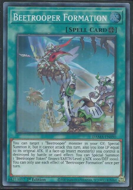 Yugioh - Beetrooper Formation *Super Rare* DAMA-EN090 (NM/M)
