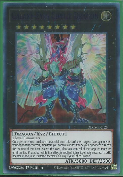 Yugioh - Galaxy-Eyes Cipher Dragon *Purple Ultra Rare* DLCS-EN125 (NM)