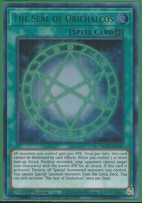 Yugioh - The Seal of Orichalcos *Green Ultra Rare* DLCS-EN137 (LP)