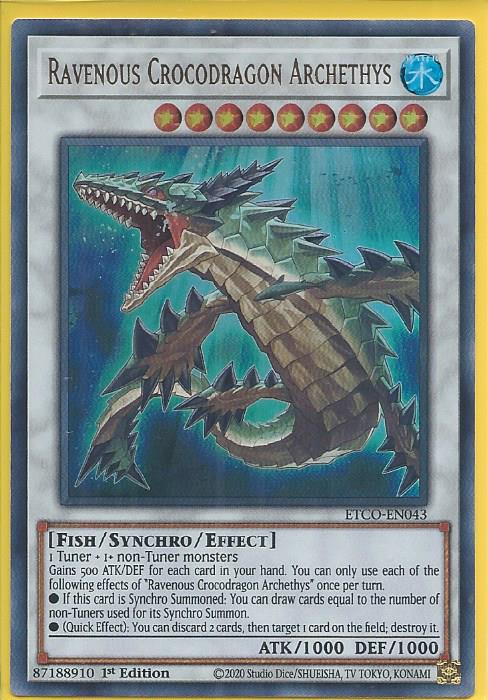 Yugioh - Ravenous Crocodragon Archethys *Ultra Rare* ETCO-EN043 (LP)