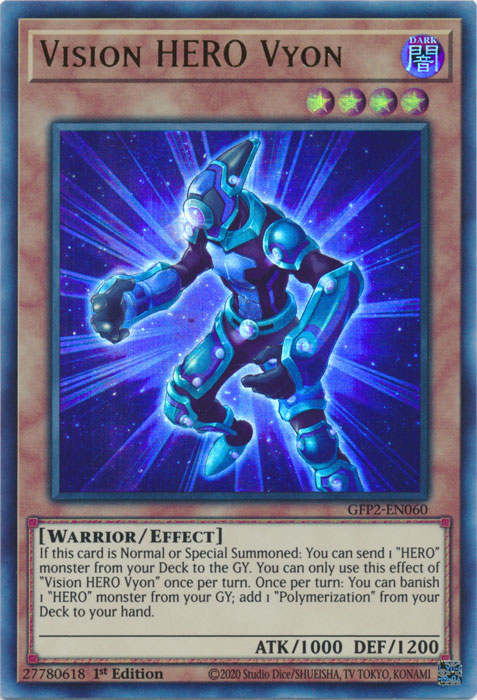 Yugioh - Vision HERO Vyon *Ultra Rare* GFP2-EN060 (NM)