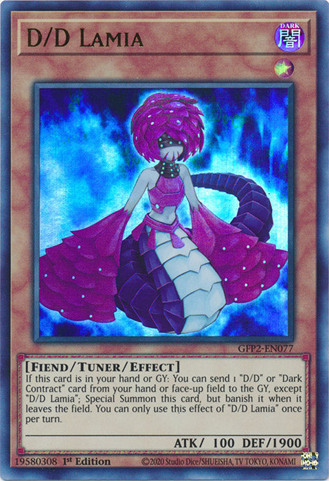 Yugioh - D/D Lamia *Ultra Rare* GFP2-EN077 (NM)