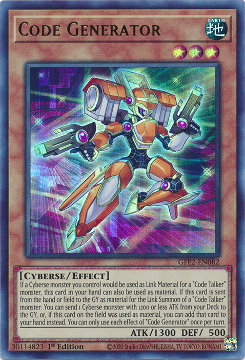 Yugioh - Code Generator *Ultra Rare* GFP2-EN082 (NM)