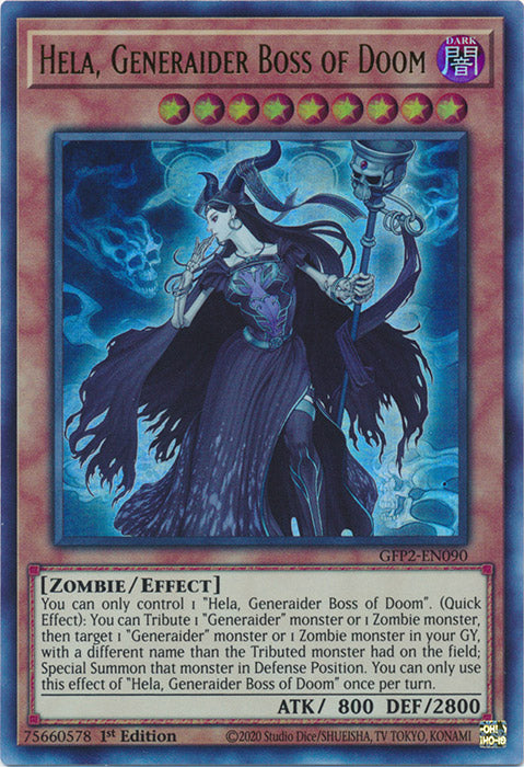 Yugioh - Hela, Generaider Boss of Doom *Ultra Rare* GFP2-EN090 (NM)