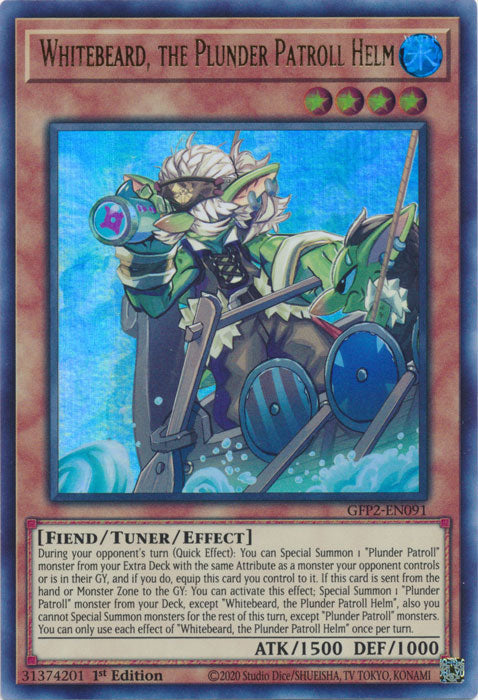 Yugioh - Whitebeard, the Plunder Patroll Helm *Ultra Rare* GFP2-EN091 (NM)