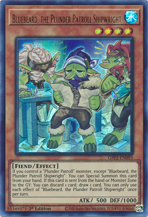 Yugioh - Bluebeard, the Plunder Patroll Shipwright *UR* GFP2-EN093 (NM)